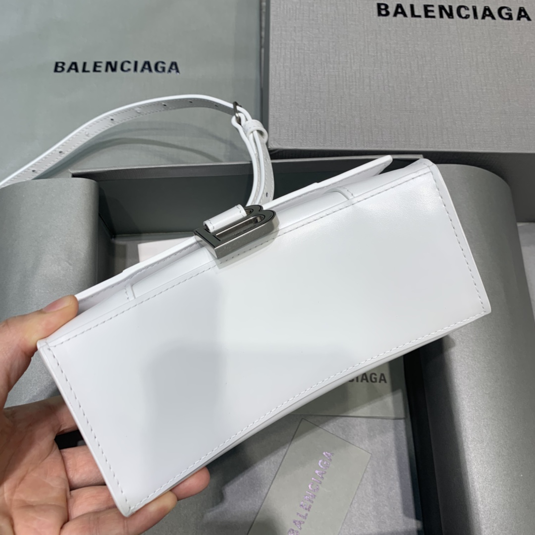 Balenciaga Hourglass XS Handbag Box Calfskin Shoulder Bag Beige